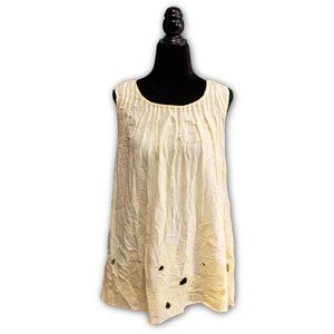 Penelope Rose Yellow Tank Blouse, Size Large